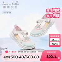 戴维贝拉(DAVE&BELLA)女童网面凉鞋儿童运动鞋小童学步鞋洋气宝宝鞋子2024夏季新款童鞋 粉色【现货】