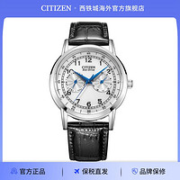 CITIZEN 西铁城 小蓝针光动能休闲皮带男表AO9000-06