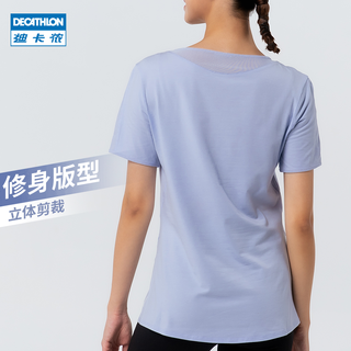 迪卡侬运动T恤女服春夏宽松透气跑步速干短袖休闲SAT4