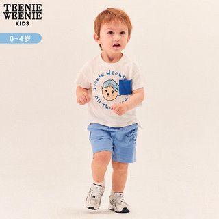 Teenie Weenie Kids小熊童装男宝宝24年夏季款可爱宽松休闲短裤 浅卡其色 80cm