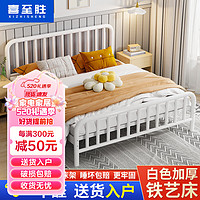 XIZHI 皙值 XI ZHI SHENG床铁艺床双人铁架床简约家用单人铁床卧室出