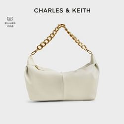 CHARLES & KEITH CHARLES&KEITH粗鏈條柔軟手提法棍包單肩包包女包CK2-40781707
