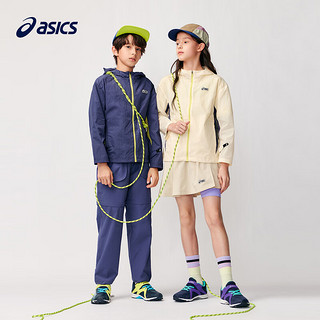 asics亚瑟士童装24年夏季男女儿童防晒外套舒软轻弹梭织便服 8853米白 110cm