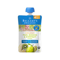 BELLAMY'S 贝拉米 有机果泥婴儿宝宝辅食有机梨香蕉奇异果味 120g/袋
