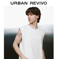 URBAN REVIVO 男士撞色印花坎肩背心 UMV440062