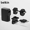 贝尔金（BELKIN）直插充电宝 移动电源充电头二合一 25W充电器 USB+Type-C双口快充头 迷你充电宝 4800毫安 BPZ003