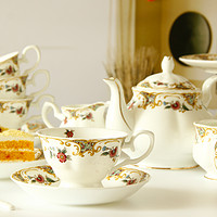 品来运 欧式茶具套装下午茶茶具咖啡具骨瓷咖啡杯套装红茶杯陶瓷奢华家用