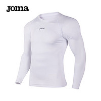 Joma 荷马 紧身衣男速干服足球篮球跑步外穿高弹训练服长袖打底T恤上衣 白色 XL