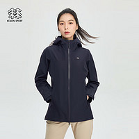 KOLON SPORT/可隆女子户外GORE-TEX C-KNIT戈尔冲锋衣夹克外套 黑色BK