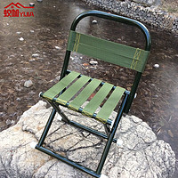 蚁伽 户外折叠凳  靠背马扎 马扎子凳子户外便携折叠椅子 轻便款 军绿