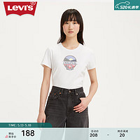 Levi's李维斯24春季女士印花T恤精致美观休闲百搭复古时尚 白色 17369-2505 XS