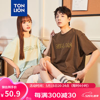 唐狮 TONLION2024夏季新款情侣圆领前胸字母短袖T恤TB