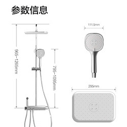 JOMOO 九牧 琴雨系列 26168-644/1B-1 智能恒温花洒套装