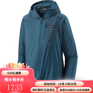 巴塔哥尼亚Patagonia Full-Zip Houdini透气耐磨舒适男款冲锋衣跨年 Wavy Blue L