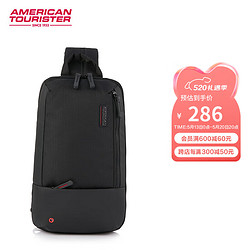 AMERICAN TOURISTER 美旅 箱包男士时尚简约胸包腰包休闲多功能收纳包 AY1*009黑色