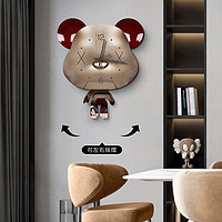 集简季 暴力熊Kaws创意网红潮流家用客厅钟表装饰时钟画 潮熊艺境