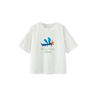 迷你巴拉男童女童T恤2024夏季亲子装一家三口宝宝短袖231224117220 本白10101 130