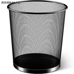 SIMAAe+ 西玛易嘉 中号分类金属网垃圾桶9L厨房卫生间家用垃圾篓办公环保纸篓240mm