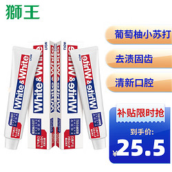 LION 狮王 White&White葡萄柚小苏打元气美白牙膏120g