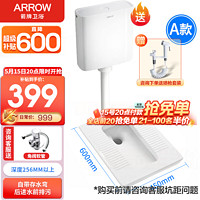 ARROW 箭牌卫浴 箭牌（ARROW）蹲便器水箱组合陶瓷大便器蹲厕整套蹲便池