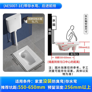  箭牌 ARROW 箭牌蹲便器水箱组合陶瓷大便器蹲厕整套蹲便池