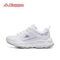 卡帕（Kappa）运动老爹鞋子男鞋2024厚底增高小白鞋 01CJ漂白 43