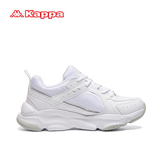 卡帕（Kappa）运动老爹鞋子男鞋2024厚底增高小白鞋 01CJ漂白 43