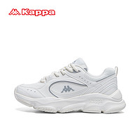 卡帕（Kappa）运动老爹鞋子男鞋2024厚底增高小白鞋 02CJ白色 42