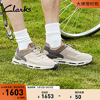 Clarks其乐自然X系列男鞋24跑鞋潮流舒适透气轻量缓震运动鞋 淡灰色 261761667 42