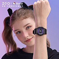 88VIP：正港 ZGOx库洛米手表女生小方块黑色石英表初高中学生运动防水手表