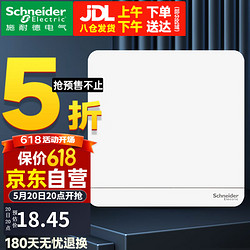 Schneider Electric 施耐德电气 施耐德开关插座面板 86型一开单联双控绎尚系列镜瓷白色墙面开关 一开单控