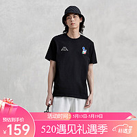 Kappa 卡帕 复古短袖男夏运动休闲T恤简约半袖K0E32TD01D