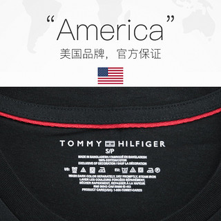 TOMMY HILFIGER 男士纯色百搭运动圆领短袖T恤 09T3139