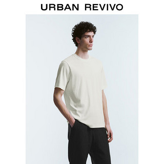 URBAN REVIVO 男装时尚休闲纯色百搭棉质短袖T恤UMU440030