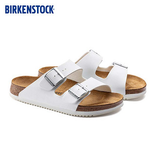 BIRKENSTOCK勃肯拖鞋平跟休闲时尚凉鞋拖鞋Arizona系列 白色窄版1018221 37