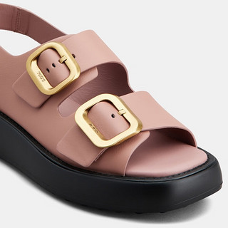 TOD'S2024春夏女士皮革凉鞋厚底休闲女鞋 粉色 36.5 脚长23.6cm