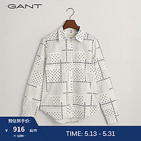 GANT甘特2024春季女装通勤时尚长袖衬衫|844300002 113-蛋壳白 32