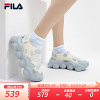 FILA 斐乐女鞋FRAGOLA摩登凉鞋2024夏季时尚休闲草莓凉鞋 奶白/珍珠蓝-GP 36