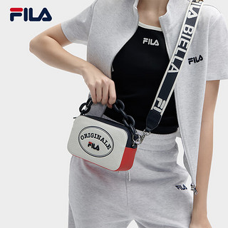 FILA 斐乐520女包挎包2024夏季休闲时尚单肩包 标准白-WT XS