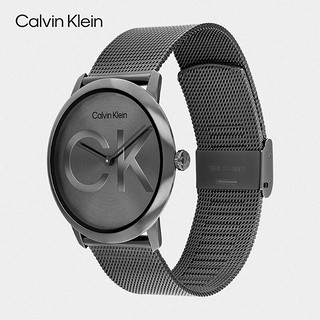 凯文克莱（Calvin Klein）CK手表标志款时尚石英钢带灰盘手表25300011