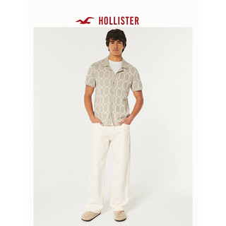 HOLLISTER24春夏新款美式修身短袖柔软针织衬衫 男 358291-1 图案