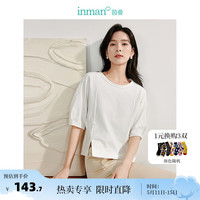 INMAN/茵曼 橡筋收腰显瘦 女士T恤