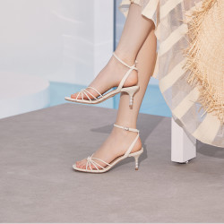 samedelman刘颖璇同款samedelman夏季款珍珠一字带细跟凉鞋女philippa