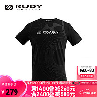 Rudy Project 璐迪 RUDY POJECT短袖T恤男子夏季新款运动短袖T恤黑色 L