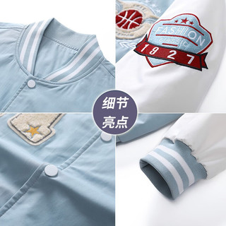 NASA BASE男装潮牌联名夹克男女款宽松外套衫字母飞行员棒球服 MD-22129-深蓝色（春秋款） 2XL（150-170斤）