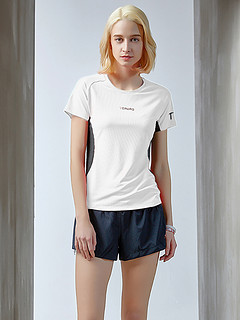 探路者短袖T恤女夏季圆领半袖体恤户外跑步运动速干透气吸汗上衣
