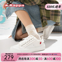 KAPPA卡帕女鞋透气板鞋女低帮百搭帆布鞋休闲小众小白鞋子 韩国白 38