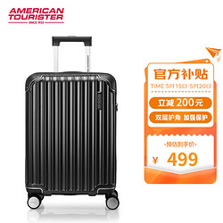 AMERICAN TOURISTER 美旅 箱包八轮旋转拉杆箱时尚旅行行李箱轻便密码箱NL7炭黑色20英寸