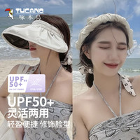 TUCANO 啄木鸟 帽子女夏季遮阳帽黑胶空顶帽防晒太阳帽骑车出游潮牌贝壳帽