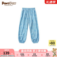 PawinPaw卡通小熊童装24年夏季新款男女童满印裤子